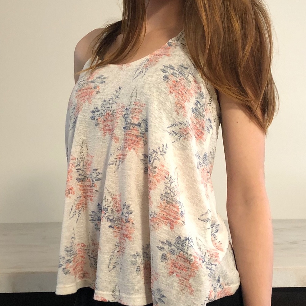 Floral Lace-back Tank